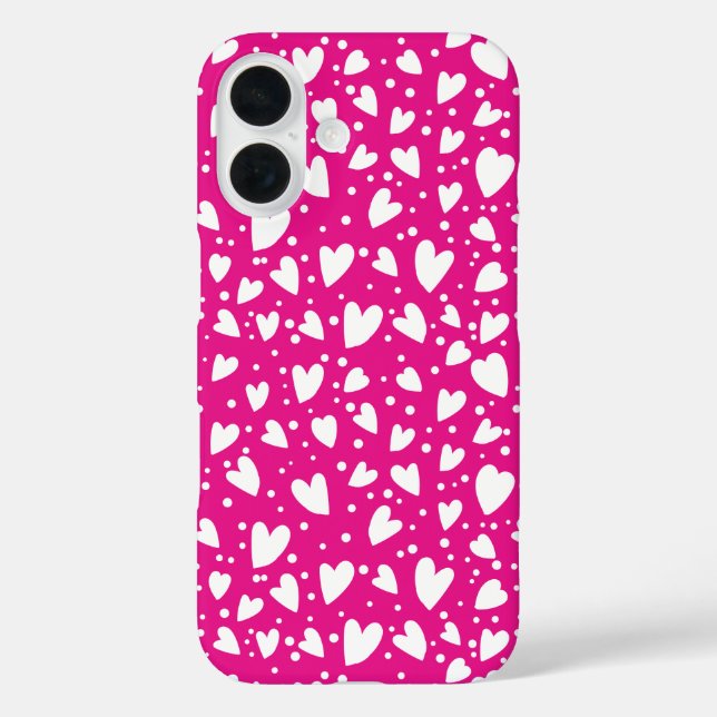 Cute pink hearts seamless pattern Case-Mate iPhone case (Back)