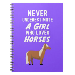 Cute Pink Horse Gifts For Baby Girls Kids Lover Notebook
