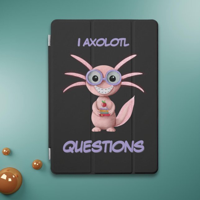 Cute Pink I Axolotl Questions iPad Pro Cover (Creator Uploaded)