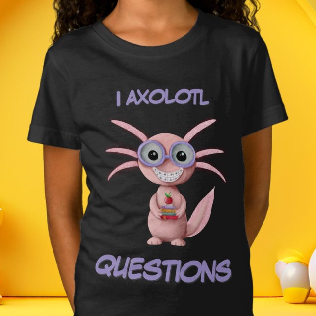Cute Pink I Axolotl Questions Kids T-Shirt (Creator Uploaded)