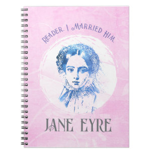 Cute Pink Jane Eyre Portrait Reader I Married Him Notebook
