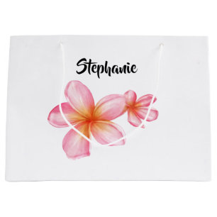 Cute Pink Kath Golap Floral Large Gift Bag