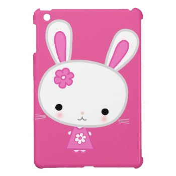 Cute Pink Kawaii Bunny Case For The Ipad Mini by online_store at Zazzle