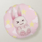 Cute pink Kawaii Bunny rabbit falling from stars