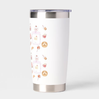 Cute Pink Kawaii Sweet Treats Dessert Design Insulated Tumbler