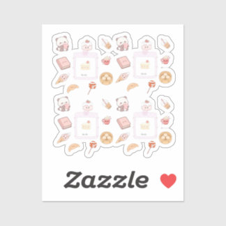 Cute Pink Kawaii Sweet Treats Dessert Design Sticker