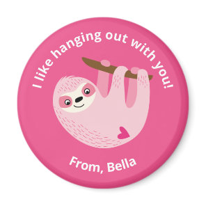Cute Pink Kids Valentine Magnet