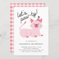 Cute Pink Kitty Cat Birthday Party