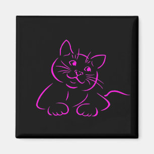 Cute Pink Kitty Cat Magnet