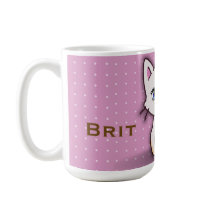 Cute Pink Kitty Cat Personalized Name