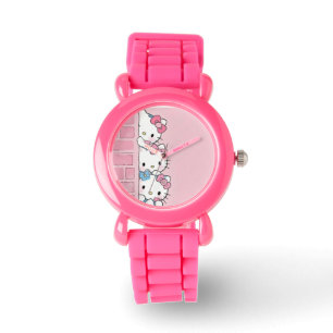 Cute Pink Kitty Cat Watch for kids