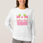 Cute Pink Ladybug on World's Best Mom Gift T-Shirt