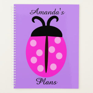 Cute Pink Ladybug Planner