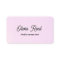 Cute Pink Leather Script Business Card