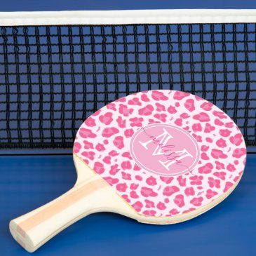 Cute Pink Leopard Print | Monogrammed 