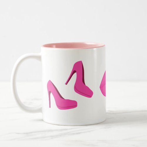 Cute Pink lips and high heels mug