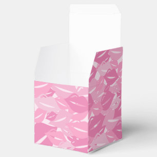 Cute Pink Lips KIsses Pattern Galentine's Day Favor Boxes