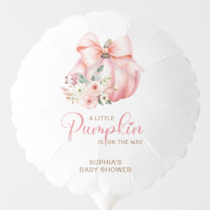 Cute Pink Little Pumpkins Baby Shower Balloon