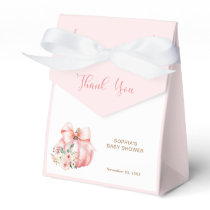 Cute Pink Little Pumpkins Baby Shower Thank You Favor Boxes