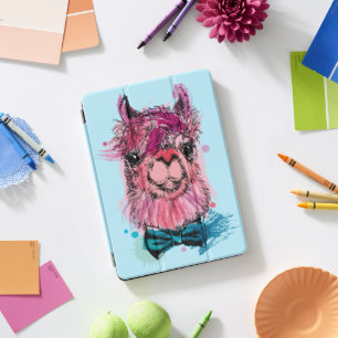 Cute Pink Llama iPad Pro Cover