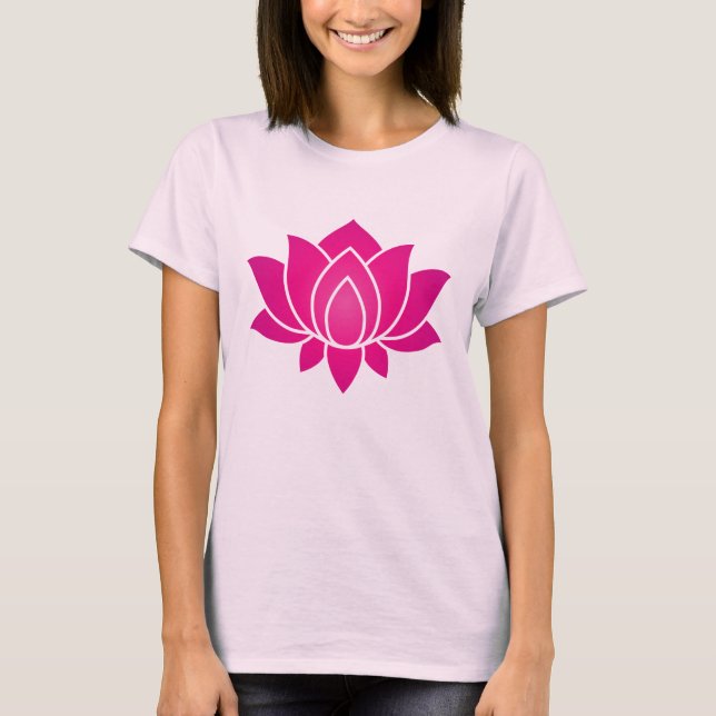 Cute pink Lotus Flower symbol T-Shirt (Front)