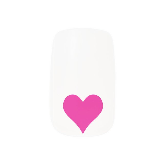 Cute Pink Love Minx Nail Art (Left Thumb)