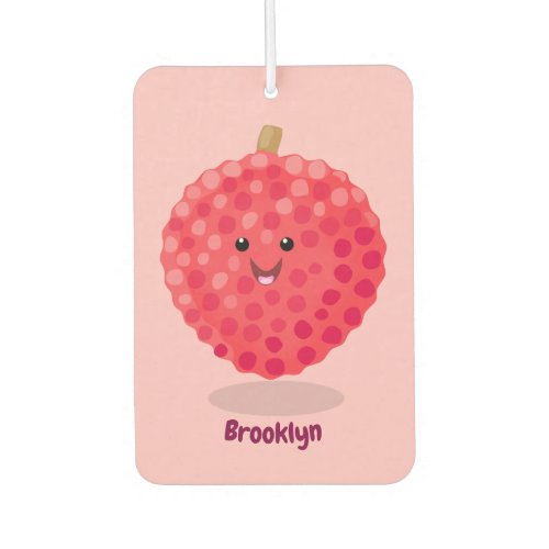 Cute pink lychee cartoon illustration air freshener