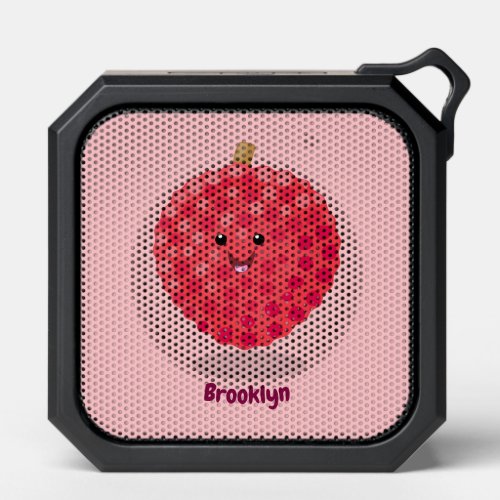 Cute pink lychee cartoon illustration bluetooth speaker