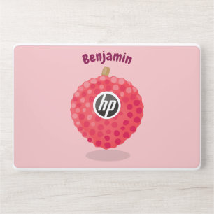 Cute pink lychee cartoon illustration HP laptop skin