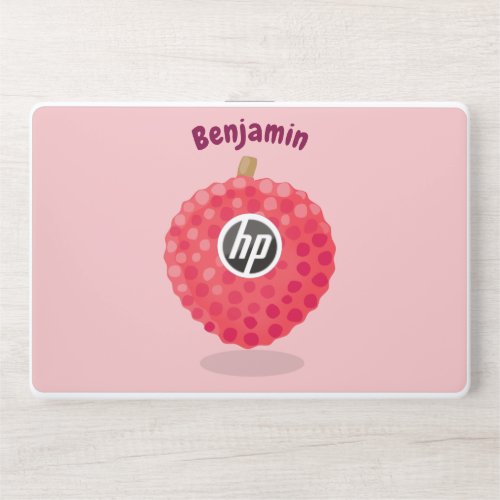 Cute pink lychee cartoon illustration HP laptop skin