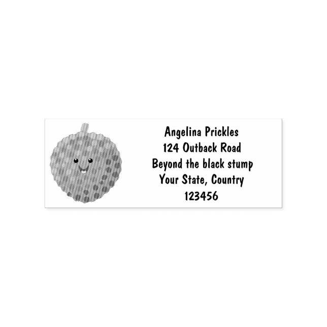 Cute pink lychee cartoon illustration rubber stamp (Imprint)
