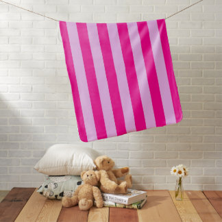 Cute Pink & Magenta Stripe Pattern Baby Blanket