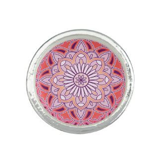 cute pink mandala ring