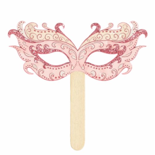 Cute Pink Masquerade Eye Mask Photo Prop Cutout