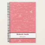 Cute Pink Math Equations Formulas Planner<br><div class="desc">Cute pink math planner for teachers and students. The background has a pattern of hand written equations and formulas. Great gift for graduations or Christmas. Illustrated and designed  by Patricia Alvarez.</div>