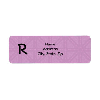 Cute pink medieval kaleidoscope monogram label
