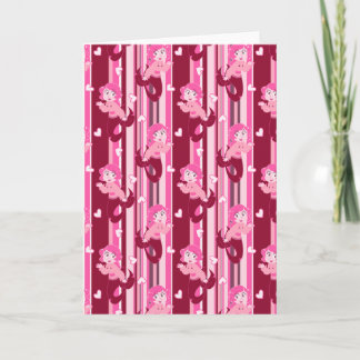 Cute Pink Mermaid pattern Card