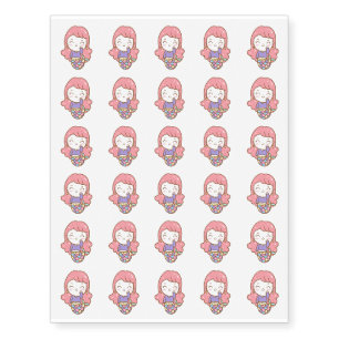 Cute Pink Mermaid Temporary Tattoos