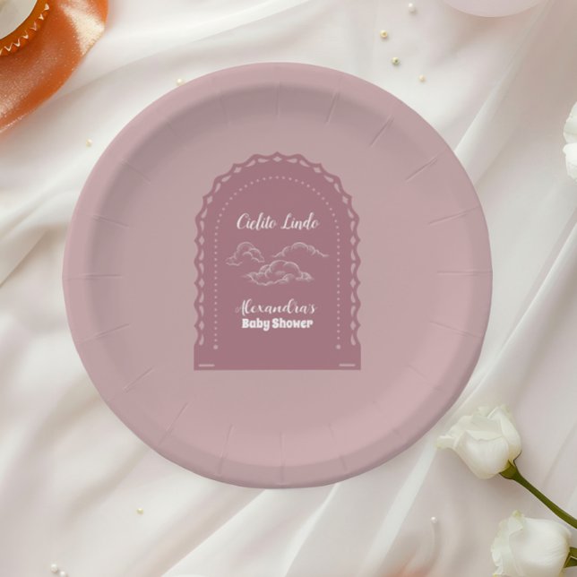 Cute Pink Mexican Cielito Lindo  Baby Shower  Paper Plates (Creator Uploaded)