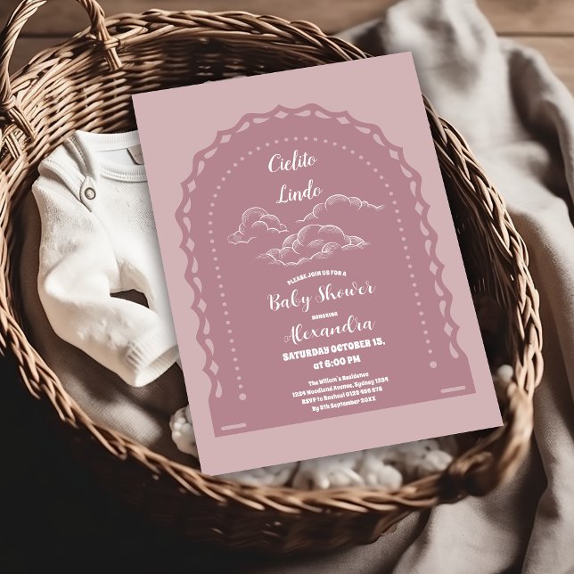 Cute Pink Mexican Cielito Lindo  Invitation (Creator Uploaded)