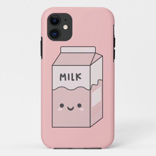 Cute Pink Milk Coffee Mug Keychain iPhone 11 Case
