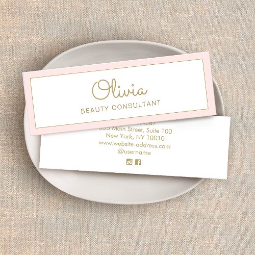 Cute Pink   Mini Business Card