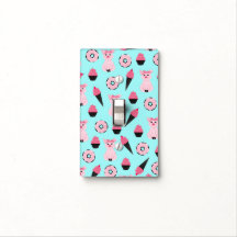 Light Switch Cover Plate Pink Donuts