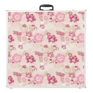 Cute pink modern flowers pattern beer pong table
