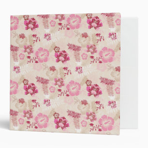 Cute pink modern flowers pattern High-Top sneakers 3 Ring Binder