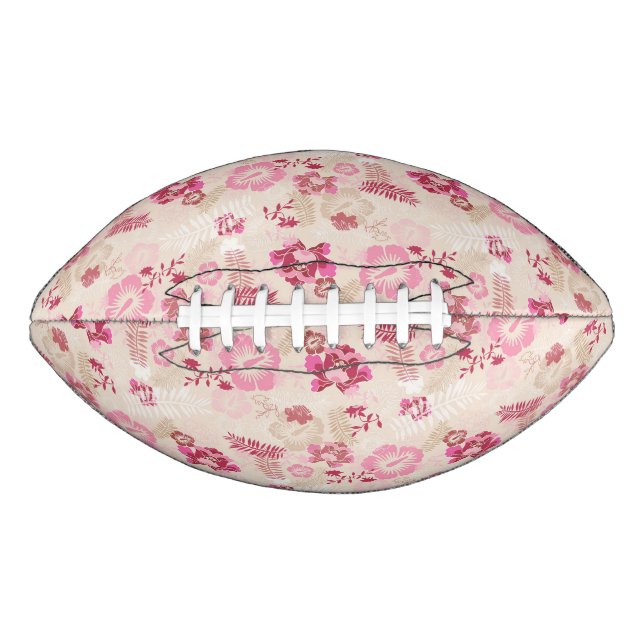 Cute pink modern flowers pattern High-Top sneakers Football (Front)