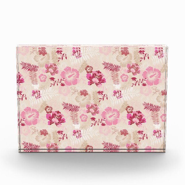 Cute pink modern flowers pattern High-Top sneakers Photo Block (Front)