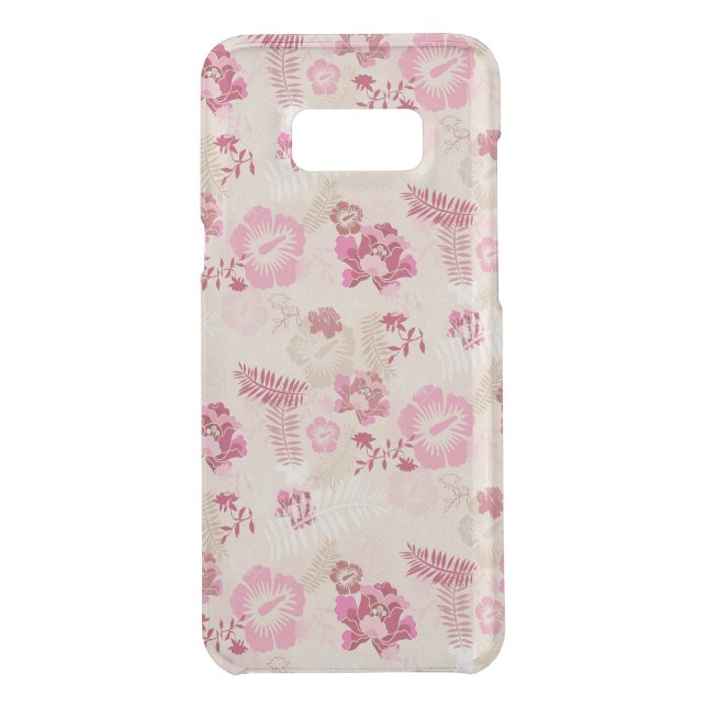 Cute pink modern flowers pattern uncommon samsung galaxy case (Back)