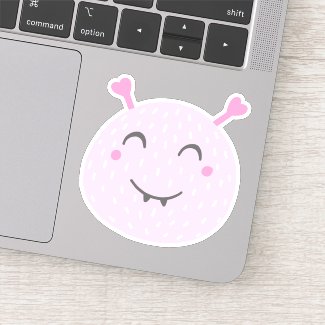 Cute Pink Monster Contour