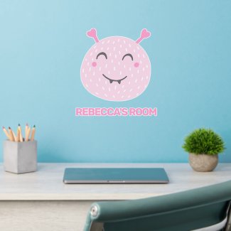 Cute Pink Monster - Nursery or Kids Bedroom 
